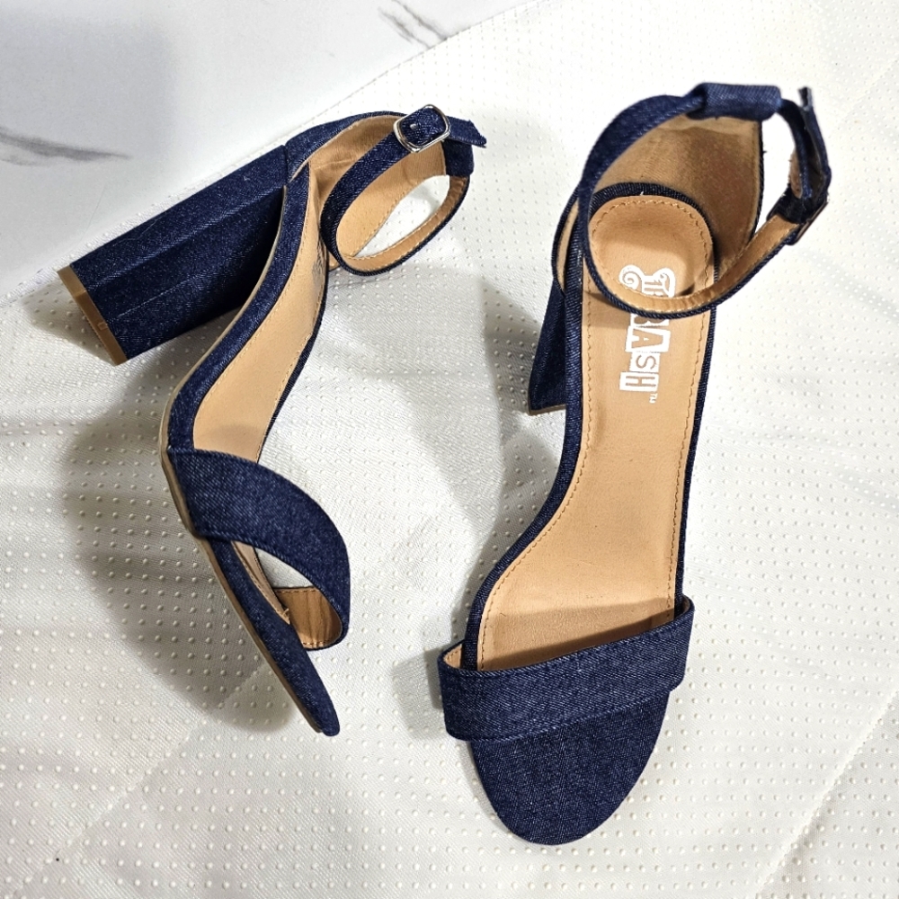 Brash Denim High Heel Sandals